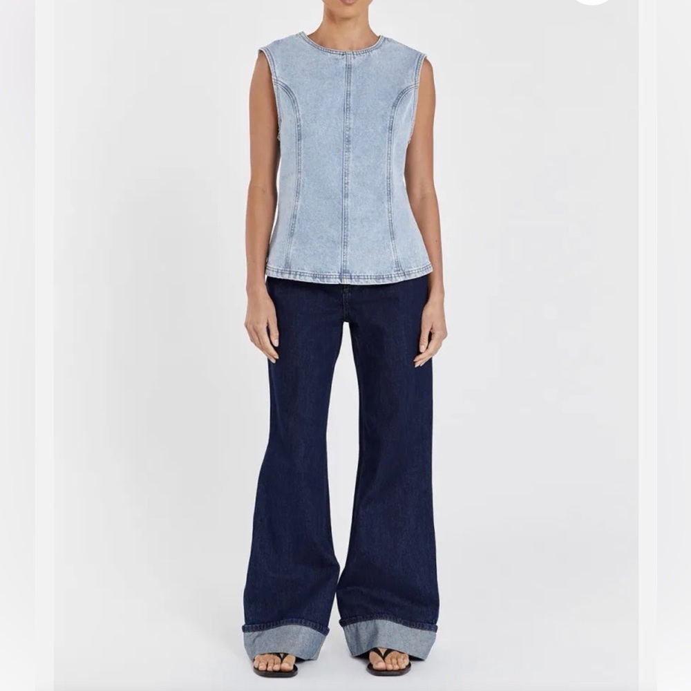 DISSH Otis Mid Blue Shell Top